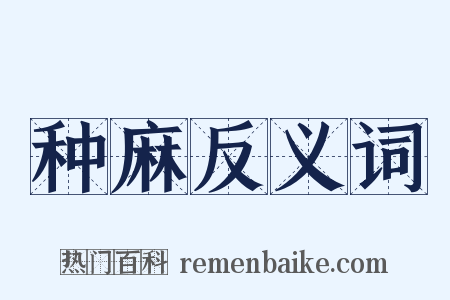 种麻反义词是什么意思的图片